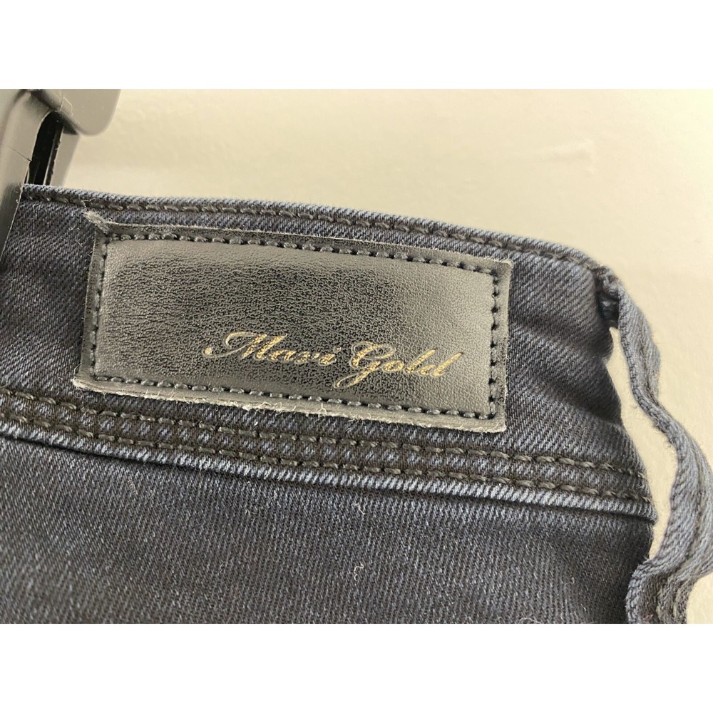 Mavi Gold Skinny Jeans Women's 27 Black Denim Cotton Blend Stretch Cuffed Preppy - Picture 3 of 11